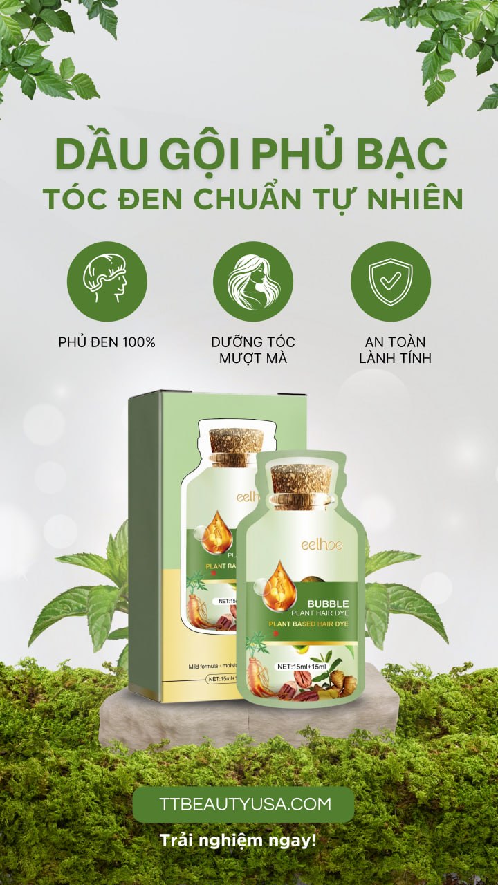 Dầu Gội Phủ Bạc Thảo Dược Thiên Nhiên-USA