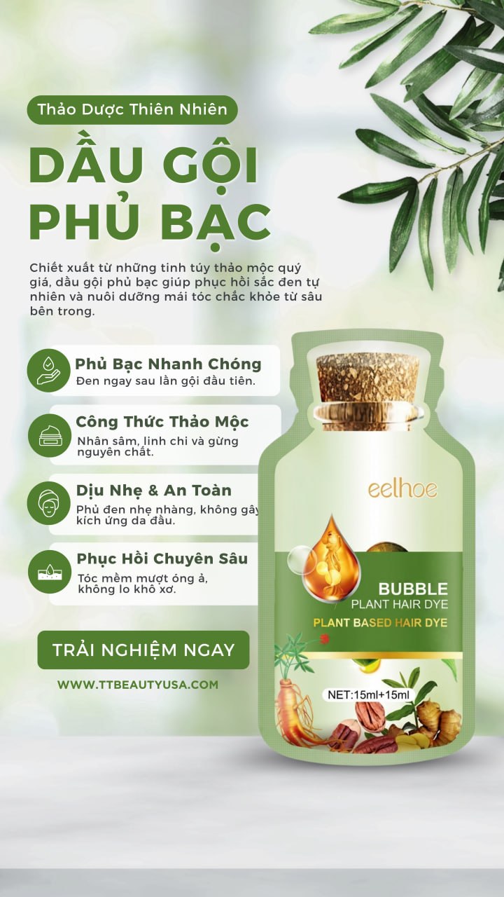 Dầu Gội Phủ Bạc Thảo Dược Thiên Nhiên-USA