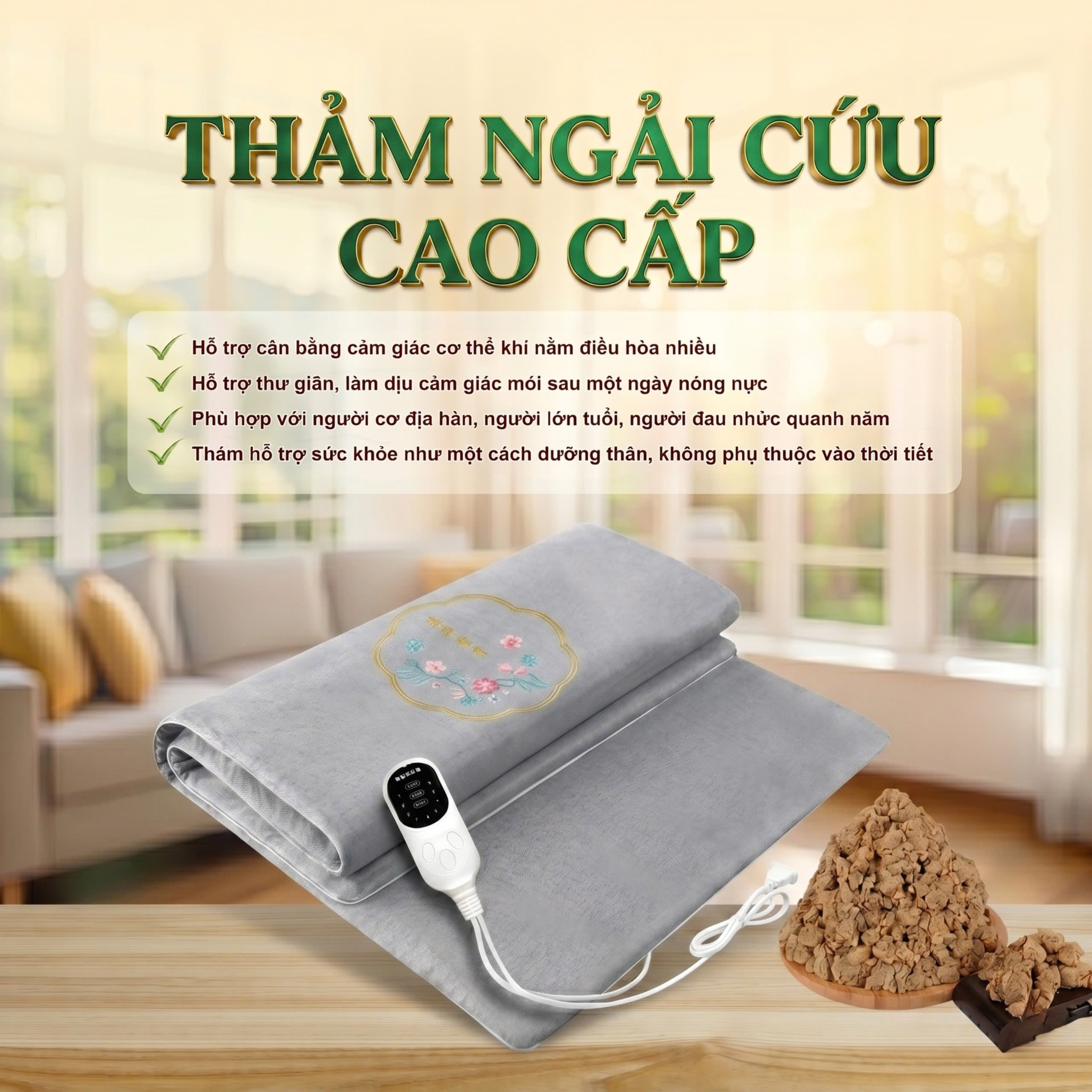 Thảm Ngải Cứu Massage Đông Y-USA